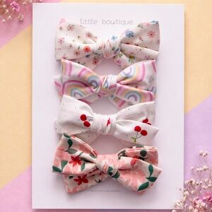 Spring Hair Bow Set